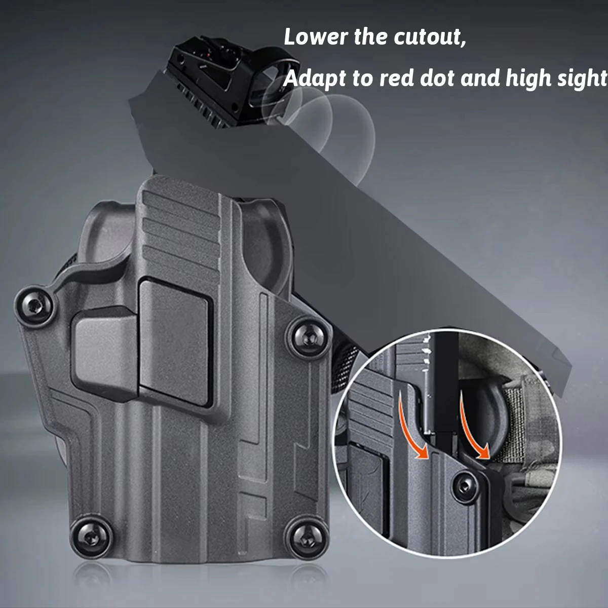 Tactical Quick-Draw Holster Cytac 360° Rotation Quick-Draw Pistol Holster Durable Universal Waist Carry Holster for CS Shooting