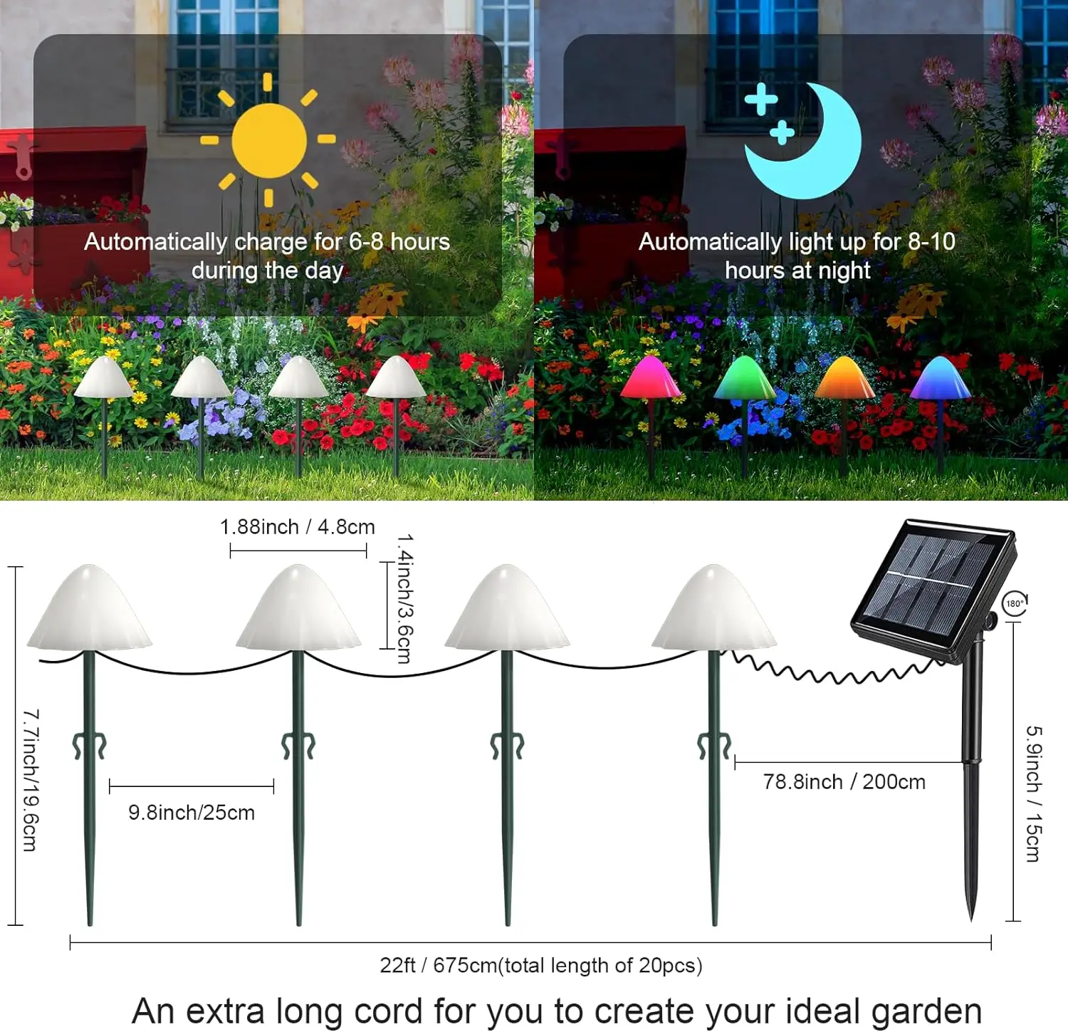 Luces solares de decoración De Seta para jardín, lámpara impermeable para exteriores, cadena de hadas que cambia de Color para Navidad, césped y Camping, 2024, 455