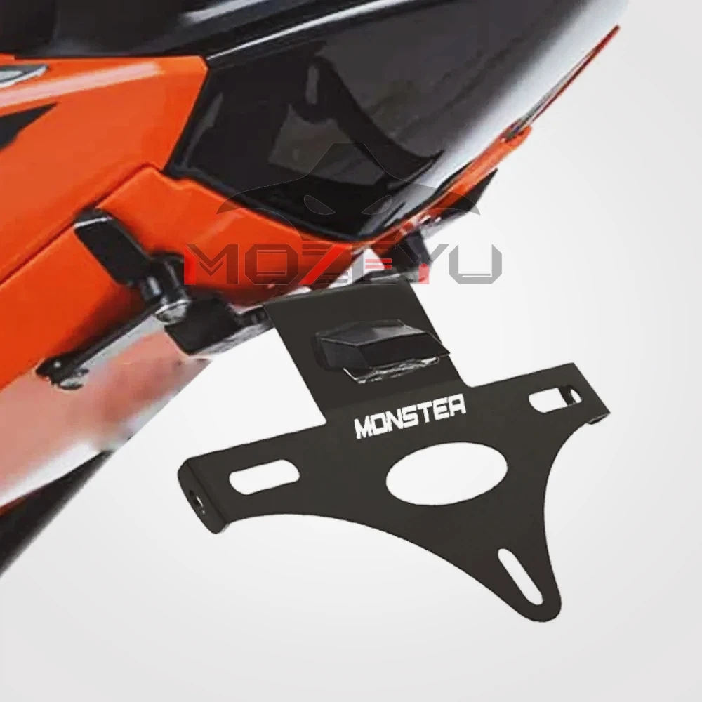 

2025 2024 For DUCATI Monster 797 821 1200 R/S License Plate Holder Motorcycle Accessories Fender Eliminator Tail Tidy LED Light