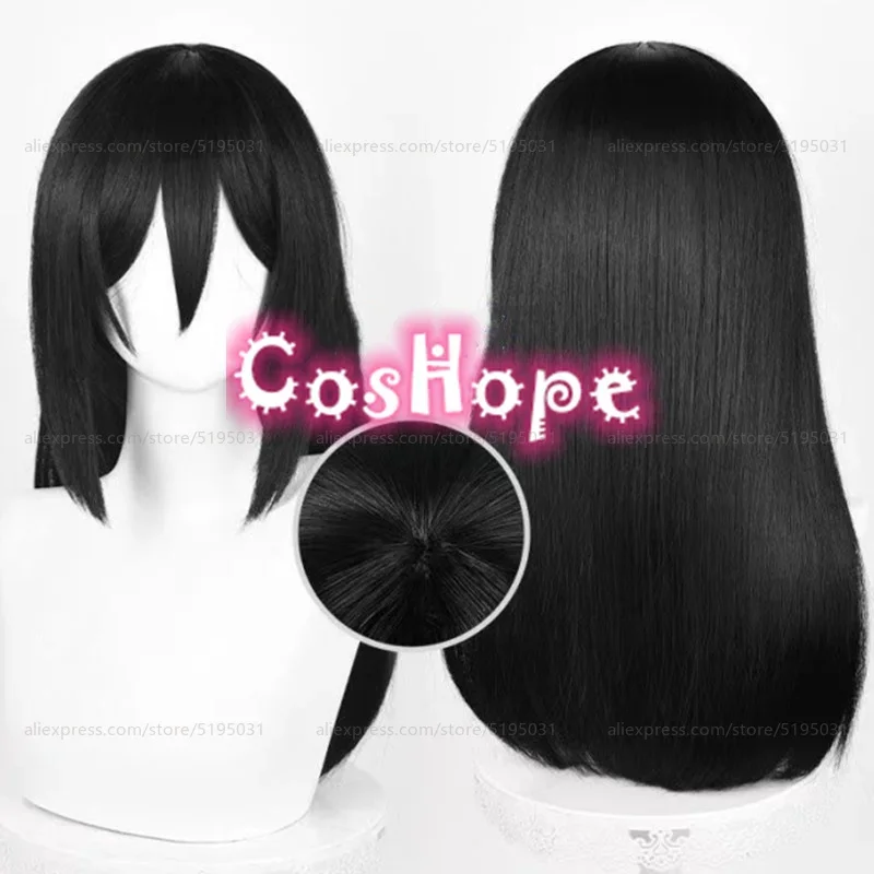 Женский парик для косплея Mikala Ackery, длинные прямые черные парики длиной 50 см, парики для косплея из аниме, термостойкие синтетические парики Женский парик для косплея Mikala Ackery, длинные прямые черные парики длиной 50 см, парики для косплея из аниме, термостойкие синтетические парики