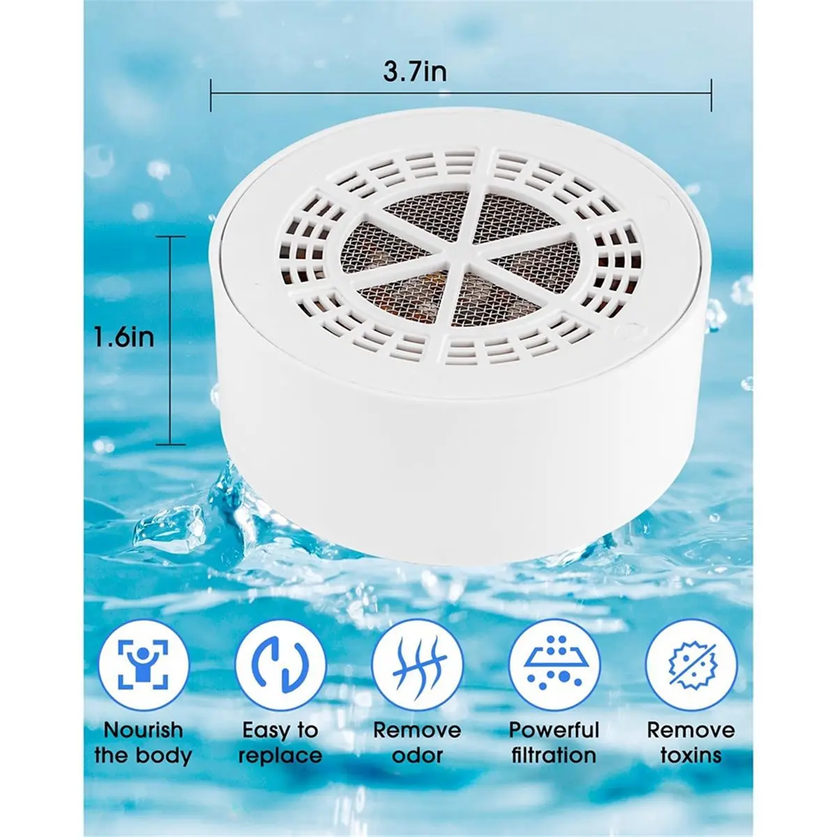618 Mega Sale Bathtub Filter Universal Replacement Cartridge,9 Stage Bath Faucet Water Filter Cartridge HardWater Softener Tub