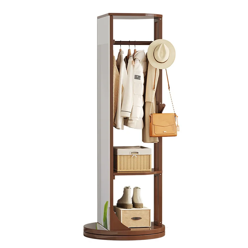 

Mobile full body mirror, hat rack, integrated fitting mirror, home mirror, clothing store