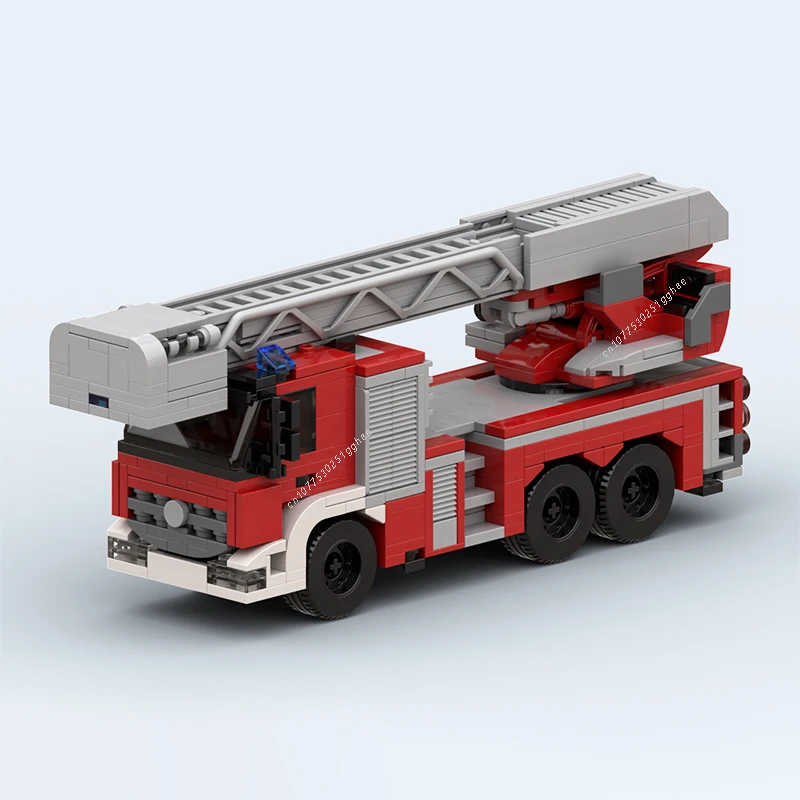 Multifunctional Fire Ladder Truck MOC Building Blocks City Vehicle Model Bricks Sets Assemble Display Children's Toys Gifts