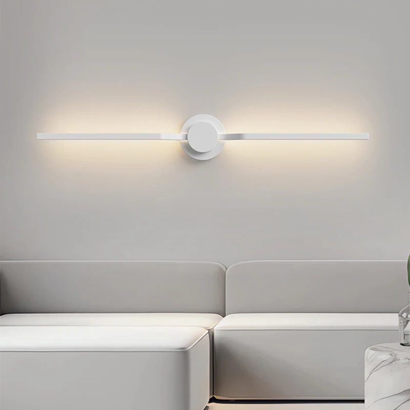 

Modern LED Wall Lamp Minimalist Wall Light Bedroom Bedside Long Strip Wall Sconces for Living Room Home Indoor Lighting Fixture