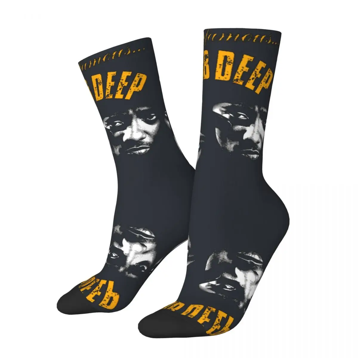 Funny compression Mobb Deep Sock for Men Hip Hop urban style Pattern Printed Boys Crew Sock Gift official-website tops fugees