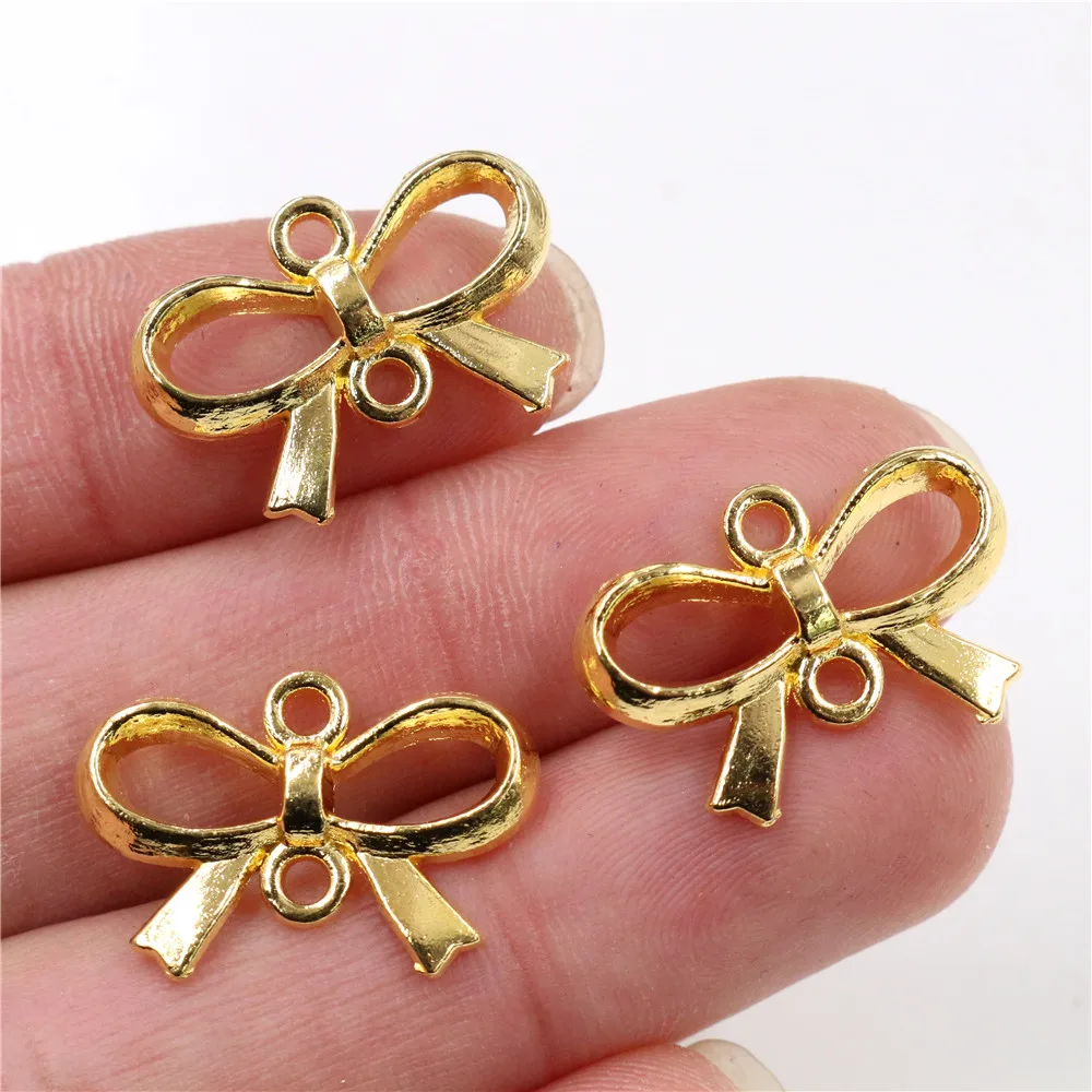 22x15mm 20pcs Antique Silver Plated /Bronze/Black/Gold Colors Plated Bow Tie Handmade Charms Pendant:DIY for bracelet necklace