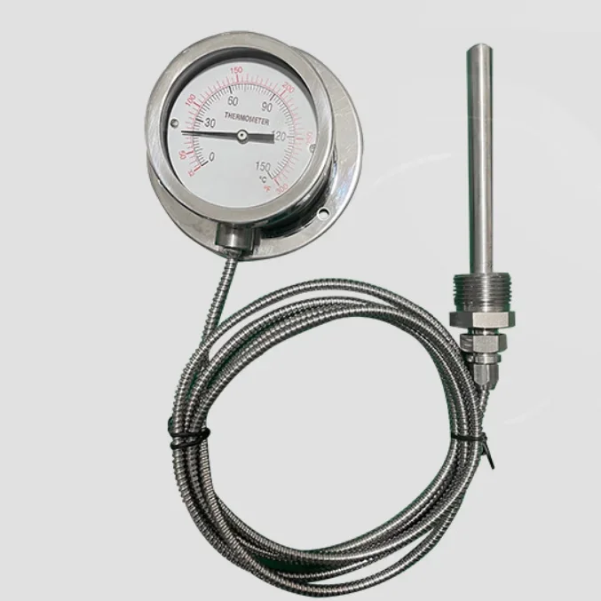 100mm Industrial Stainless Steel Temperature Gauge Capillary Thermometer