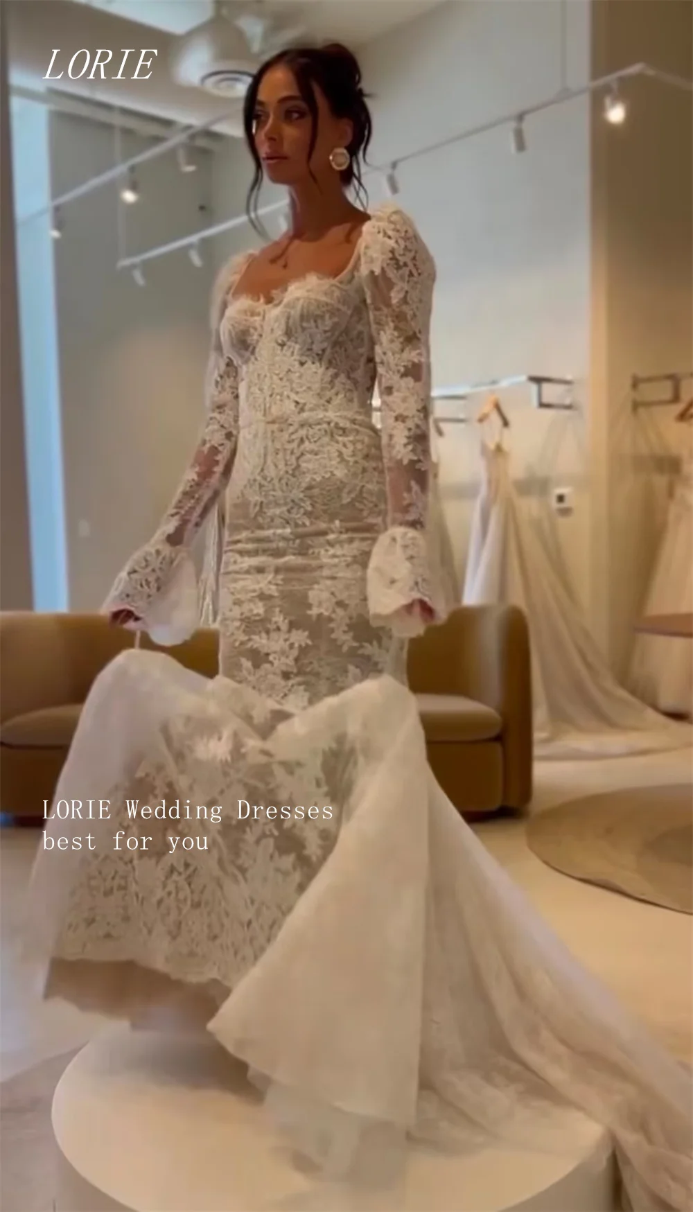 LORIE Luxury Mermaid Civil Wedding Dress Gala Sweetheart Bridal Dresses Elegant Lace Engagement Wedding Gown Customized 2026