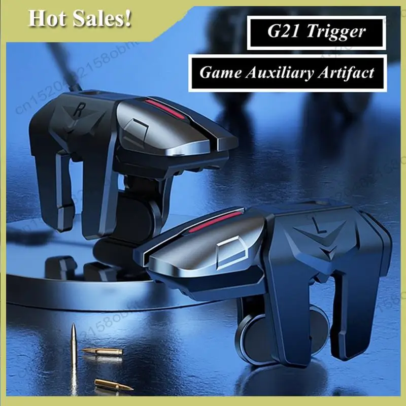 -PQWN G21 Mobile Phone Game Trigger For PUBG Gaming Controller L1 R1 Alloy Key Button For Iphone Android Gamepad Joystick
