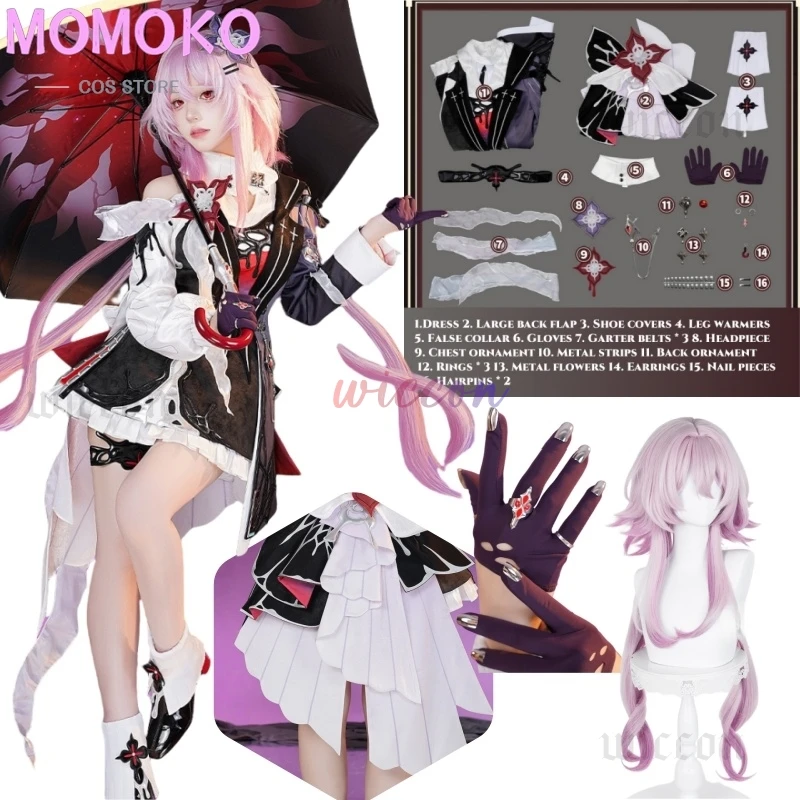 

March 7th Evernight Cosplay Costume Wig Honkai：Star Rail Higher-quality Cosplay Costumes For Women Carnival Halloween Outfit