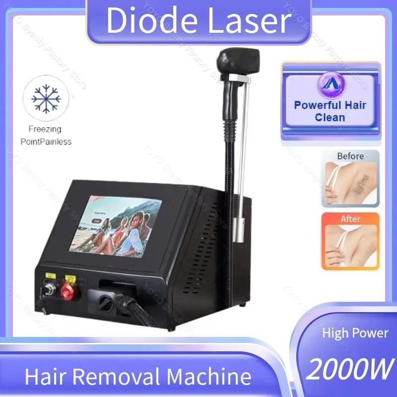 

Epilator Laser Ice Titanium Permanent Diode Laser Hair Removal Machine 3 Wavelengths remove hair for salon