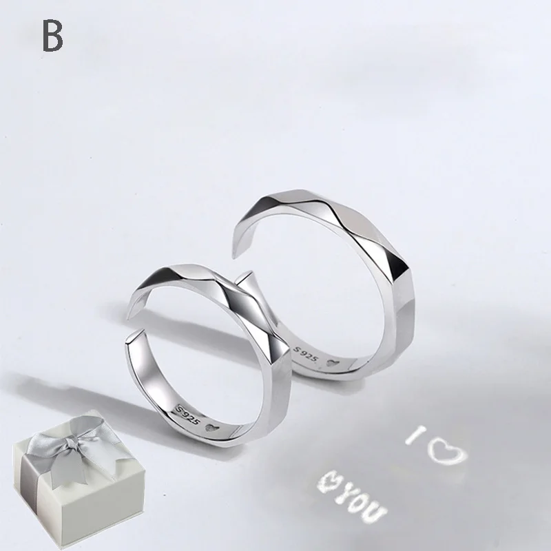 925 silver couple engagement rings for Christmas Valentine's Day gifts