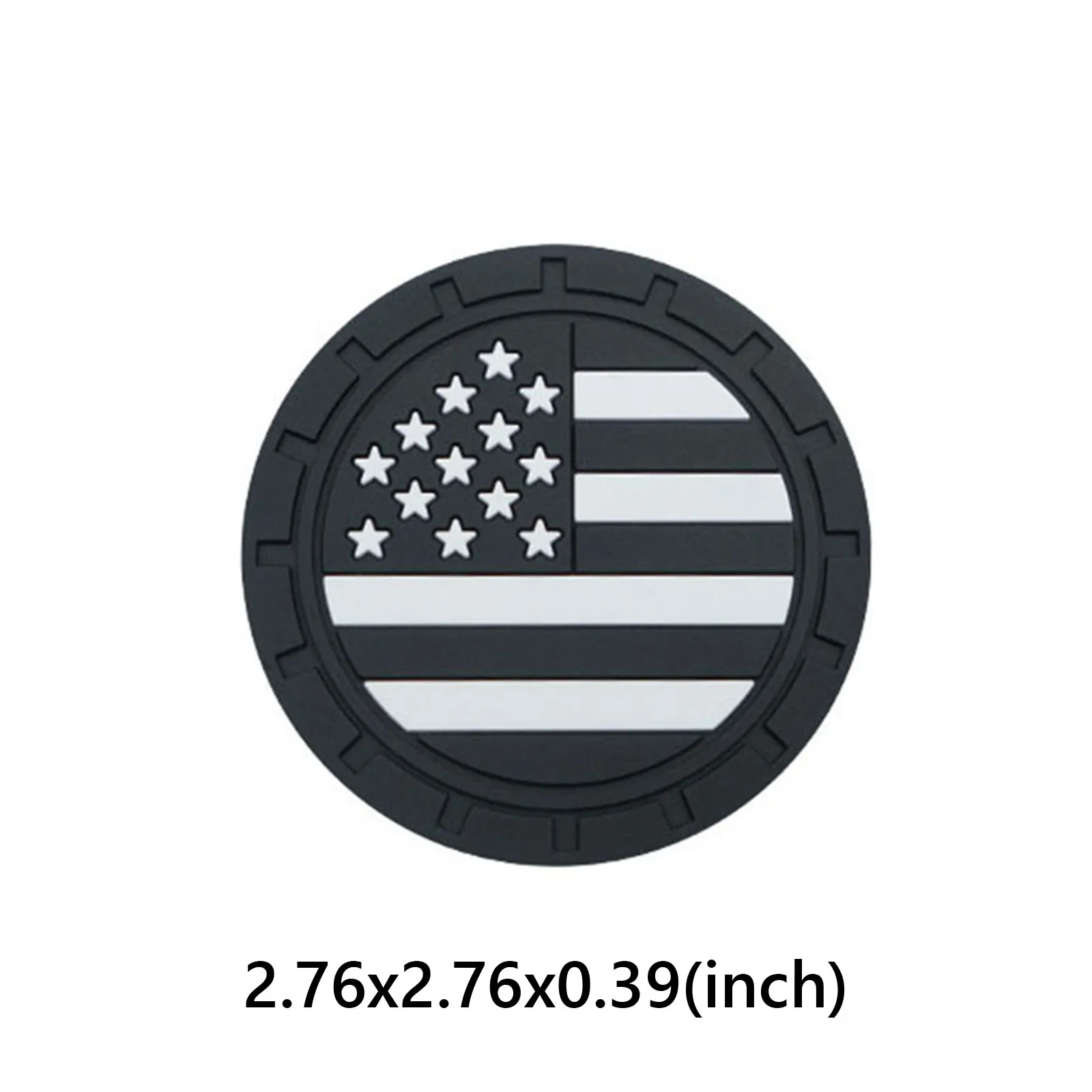 2pcs Car Cup Holder Coasters with American Flag Pattern Anti Slip Shockproof Drink Mat Vehicle Interior Decor Accessories - view 6