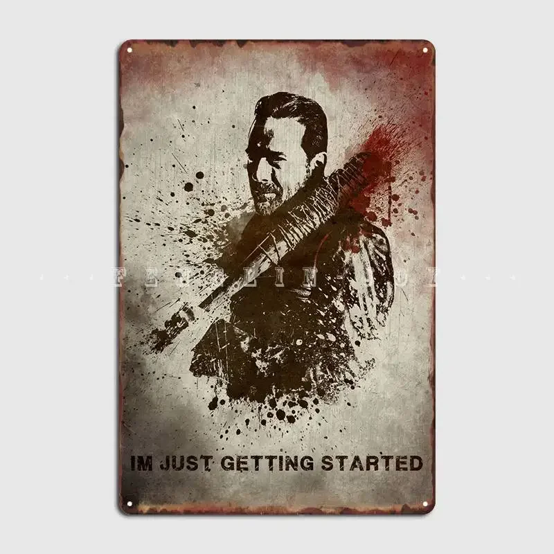 For Negan Fans Poster Metal Plaque Club Party Bar Cave Vintage Wall Decor Tin Sign Poster