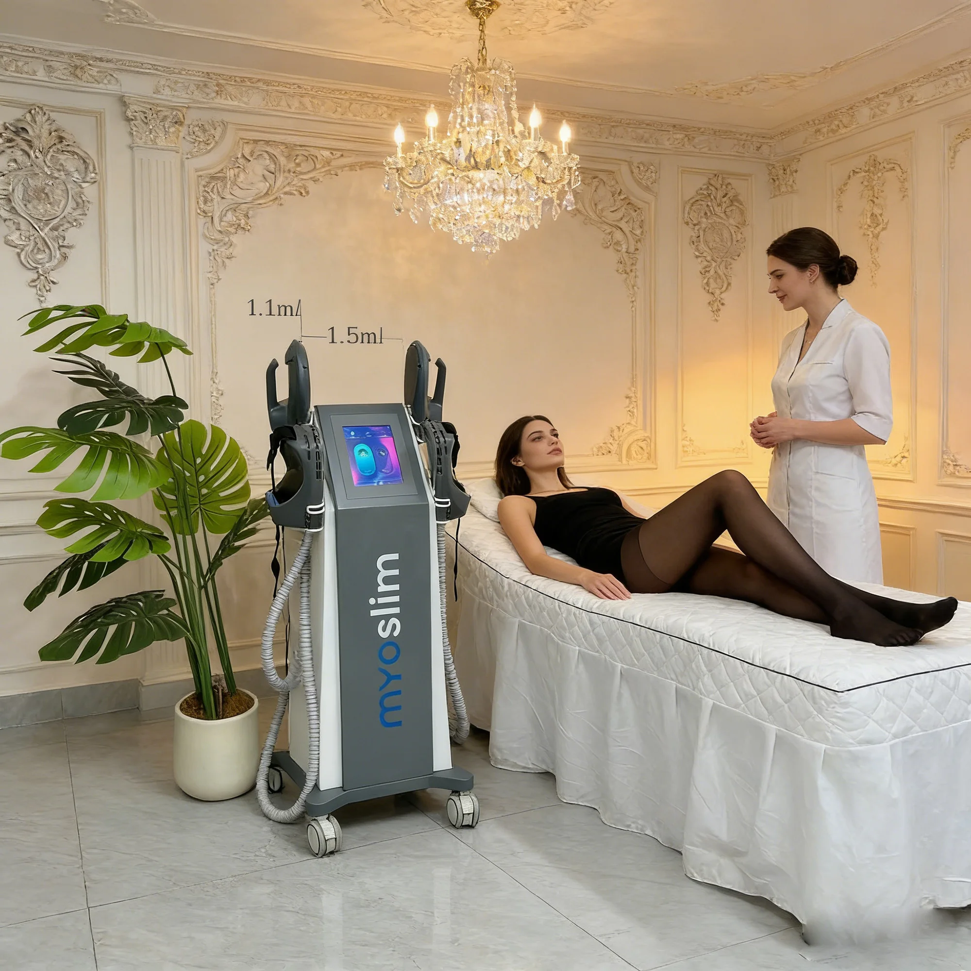 

MYOslim 6500W NEO Fat BodySlimming Burning Muscle Nova Sculpting Electromagnetic StimulateSculpt Therapy Machin