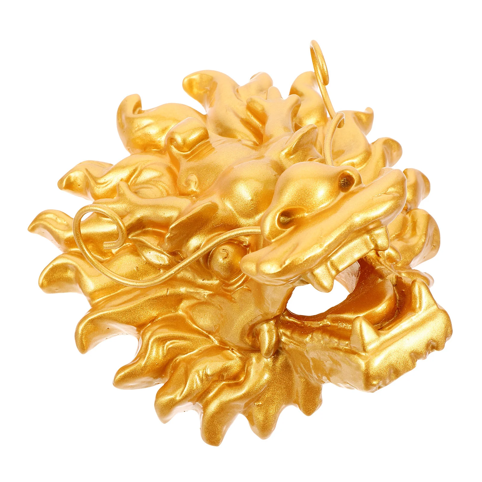 

Outdoor Garden Wall Fountain Resin Golden Dragon Head Fountain Faucet Large Garden Water Outlet Villa Water Feature