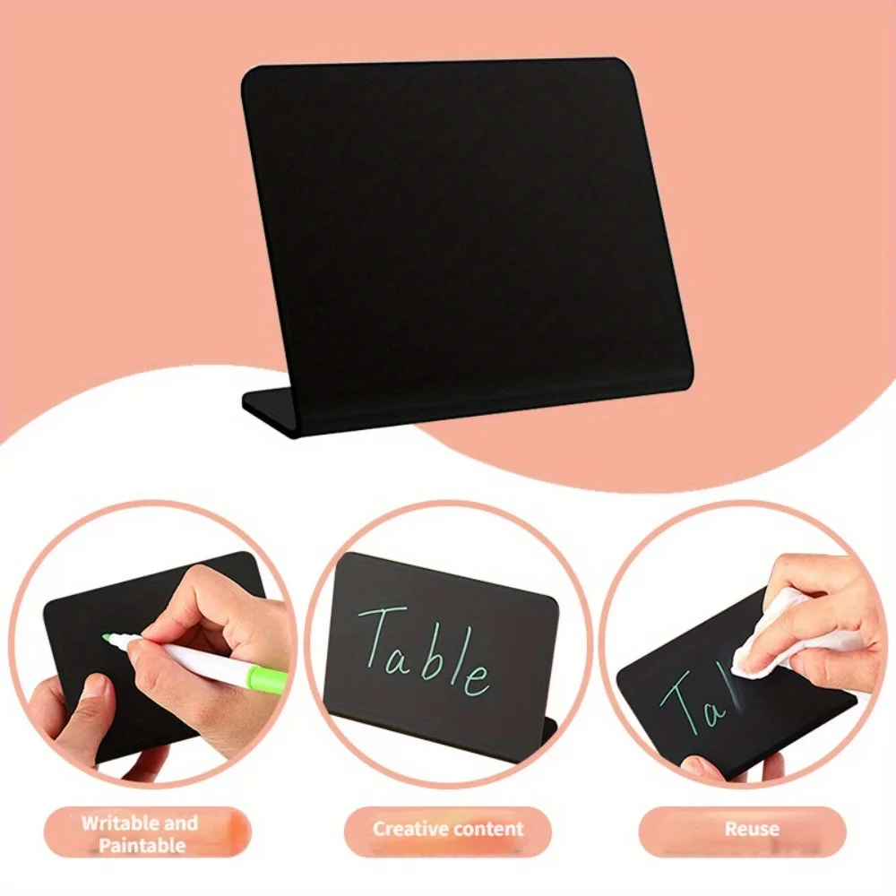 5pcs Chalkboard Signs Food Board Buffet Party Chalkboards Labels Message Blackboard Chalk Table Display Price Tabletop