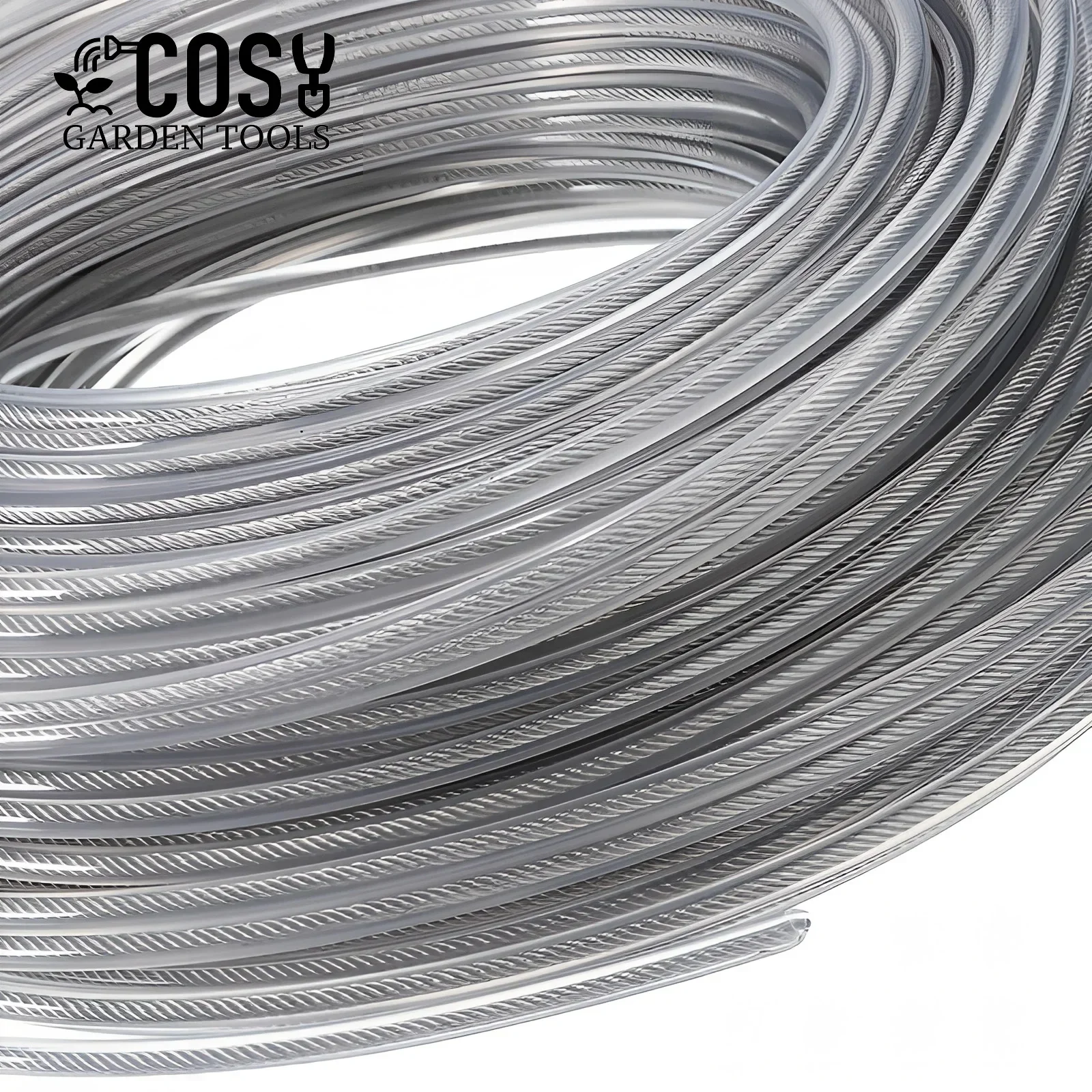 Fil d'Acier en Nylon Enge de 3mm x 15m, Long Rouleau Rond pour Débroussailleuse, Fil Universel Amélioré