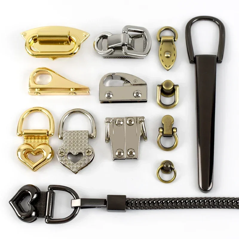 5Pcs Metal Buckles Bag Side Clip Clasps for Handbag Strap Chain Hanger Connector Screw Decoration Hook DIY Hardware Accessories