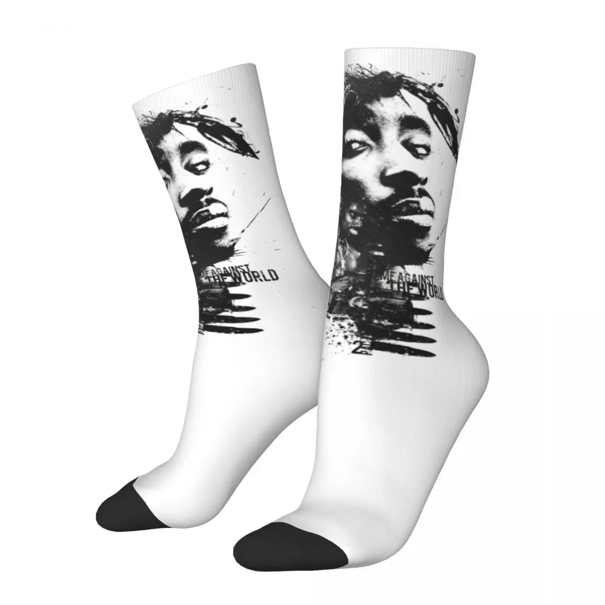 Men Socks Tupacs Shakur Stockings Spring Gothic Soft Breathable Socks Graphic Cycling Non Skid Socks