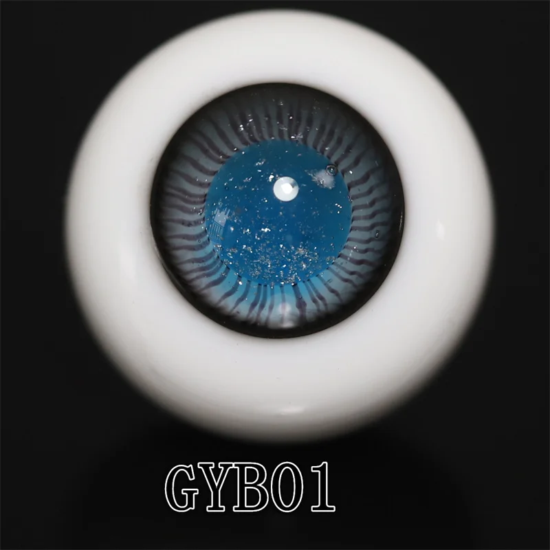 GYB Glazen BJD pop oogbollen voor 1/3 1/4 1/6 1/8 1/12 poppen 8MM 10MM 12MM 14MM 16MM 18MM ronde ogen met handvat voor herboren pop