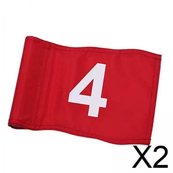 

2 флаги для гольфа с трубкой для практики, пронумерованный флаг с булавкой для заднего двора и сада