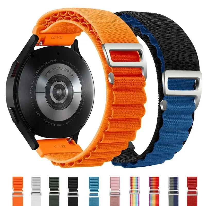 Cinturino da 20mm 22mm per Samsung Galaxy watch 4/5/Pro/classic 45mm 44mm Nylon Alpine loop bracciale correa HUAWEI watch GT 2 2e 3 Strap