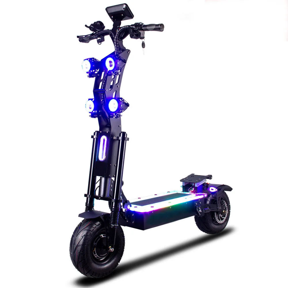 USA EU Warehouse Geofought 72V 8000W With 90-130kms Range 120km/H Speed Dual Motor Big Fashion 13inch Fat Electric Scooter