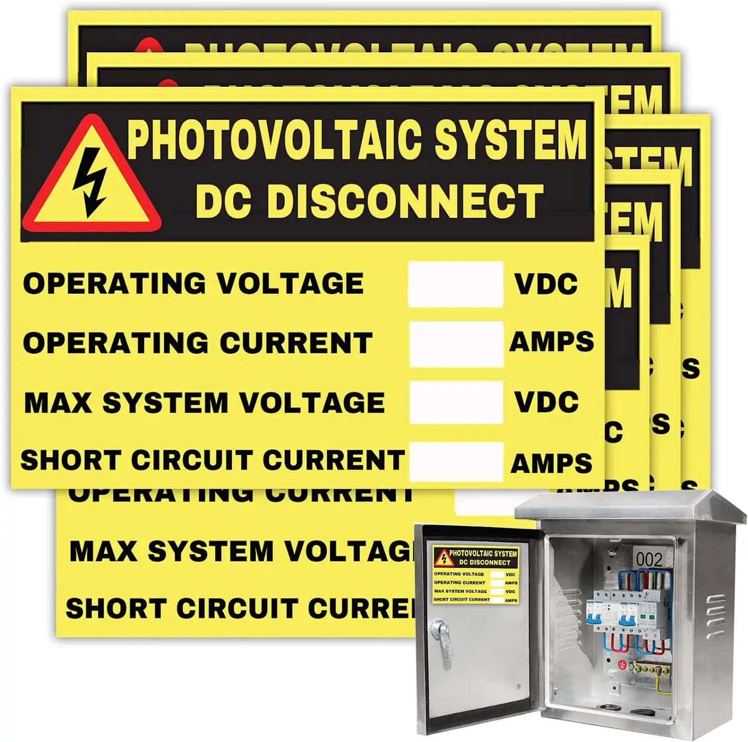 PHOTOVOLTAIC System DC Disconnect Label Premium Caution Solar Circuit UV Resistant Solar Rapid Shutdown PV Safety Warning label