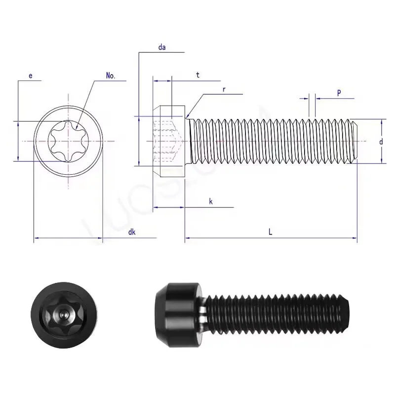 CHOOEE Bike Accessories Titanium Bicycle Carbon Stem Bolts And Nuts M5 16/18/20mm Road MTB Bike Stem Fixed Bolts 2pcs