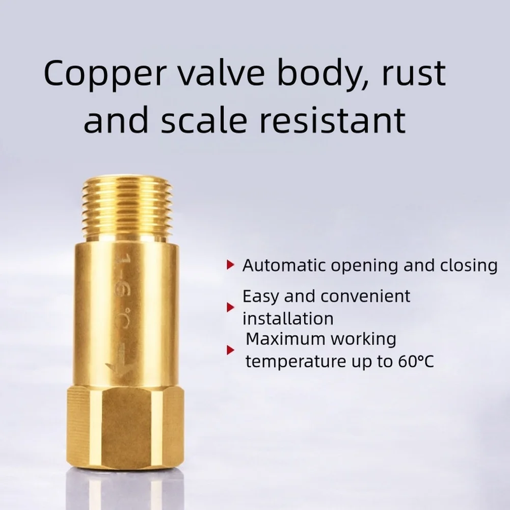 1/2Pcs Outdoor Faucet Freeze Protection Valve G1/2 Thread Brass Garden Lawn Faucet Freeze Protector DN15 1-6℃ 1-4℃