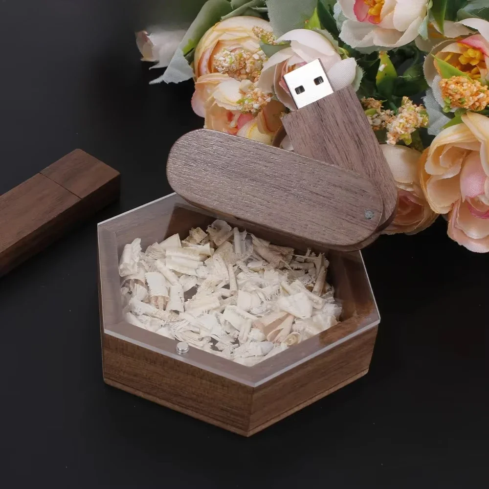 جديد خشبي محرك فلاش USB 128 جيجابايت الزفاف التصوير الذاكرة عصا 64 جيجابايت شحن شعار مخصص صندوق مسدس محرك القلم 16 جيجابايت هدية الإبداعية