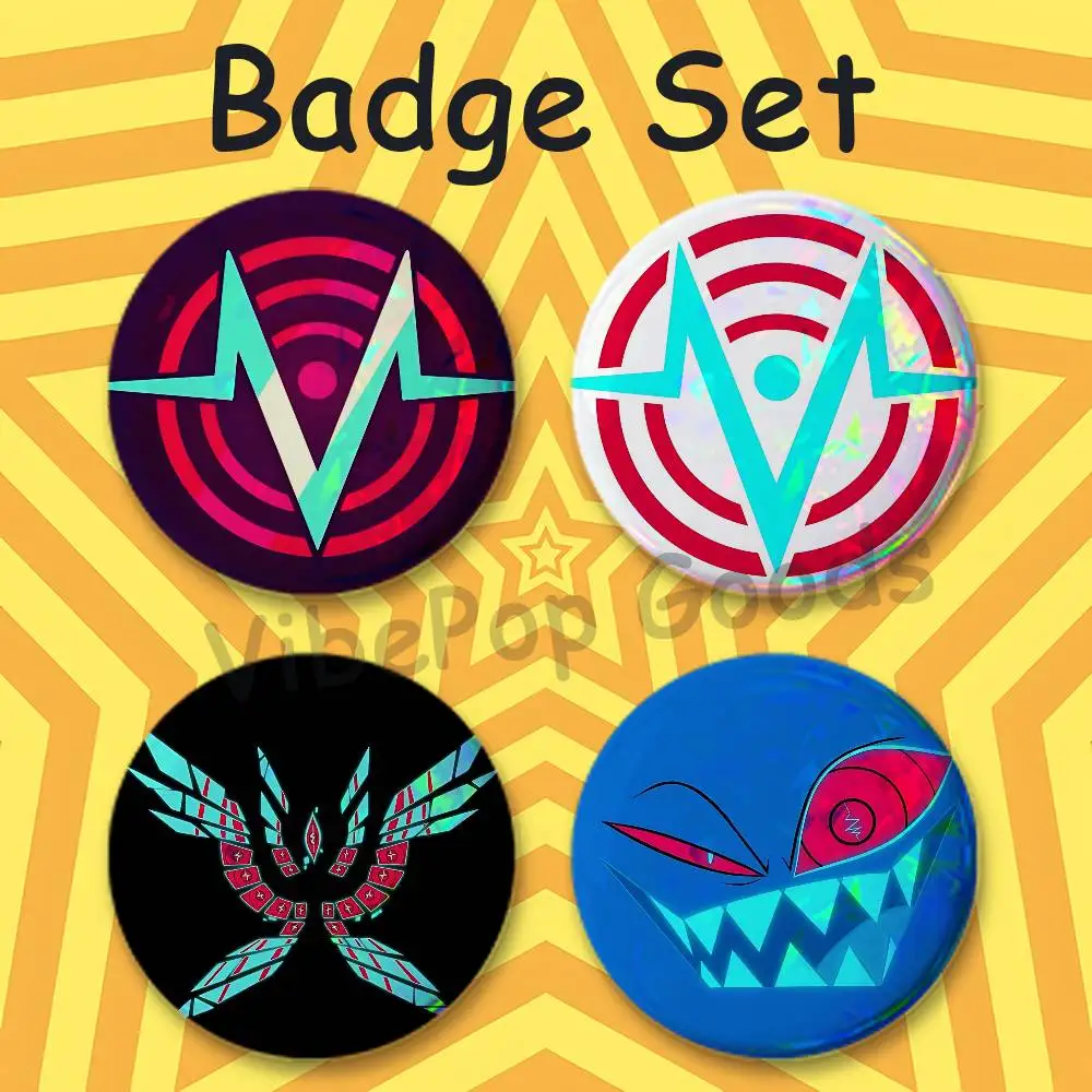 V-Vox Tust Me Custom Mini Pill Badge 25mm Button Pins 4-Piece Set 75mm Oversized Pin Badge 2.25 Inch