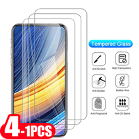 4-1Pcs For Xiaomi Poco M5 M4 M3 M2 pro 5G X4 NFC X3 F4 F3 F2 GT tempered glass C40 C31 M5s X2 screen protector Transparent film