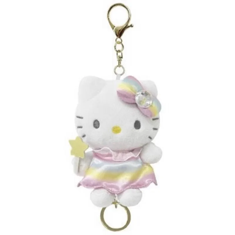 Kawaii Sanrio Long Legs Heiseic Hello Kitty nic Plush Keychain Flower Fairy Mermaid Cartoon Doll Toy Backpack Pendant girl gift