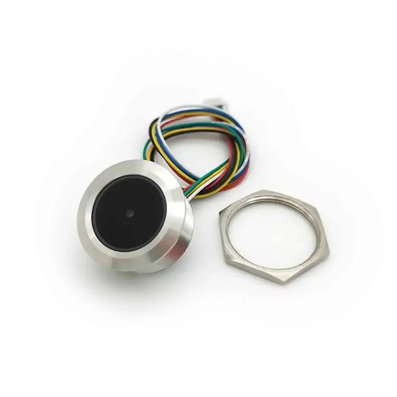GM861 barcode QR code scanning module, stainless steel threaded shell, easy installation, color light prompt
