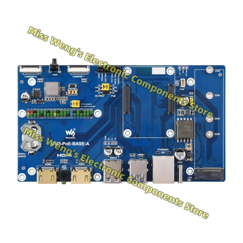 CM5 baseboard IO expansion board supports POE development board CM5-PoE-BASE-A