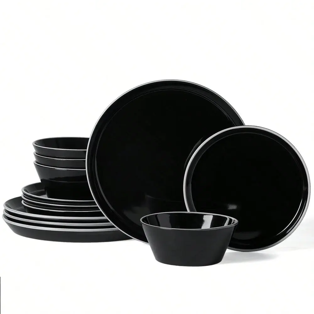 

Pieces Dinnerware Sets, Plates And Bowls Sets For 4, Stoneware Dish Set Chip And ch Resistant Tableware Set