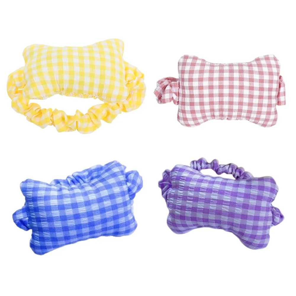 

4Pcs/Set Ergonomic Mouse Wrist Rest Pad Cute Plaid Wrist Support Cushion Elastic Band Creative Keyboard Hand Pillow Computer