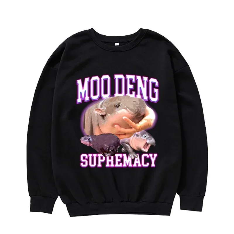 

Moo Deng Bootleg Rap Graphic Print Crewneck Sweatshirt, Retro 90s T-Shirt, Hippo Lover, Moo Deng Fan Club, Funny Moo-Deng Hippo