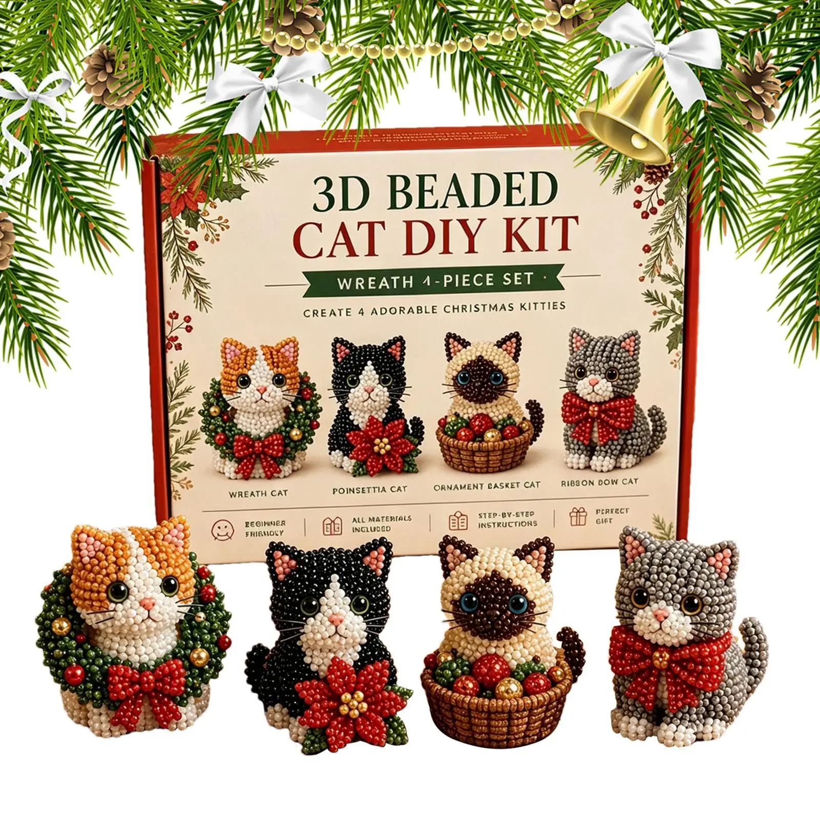 Beaded Animal Kit With Instructions Cute Making Interactive Crafts Small Bead Animal Making Kit For Kids Boys Girls Family