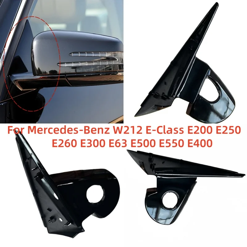 

For Mercedes-Benz W212 E-Class E200 E250 E260 E300 E63 E500 E550 E400 Black Front Window Triangle Trim Mirror Cover Base Holder