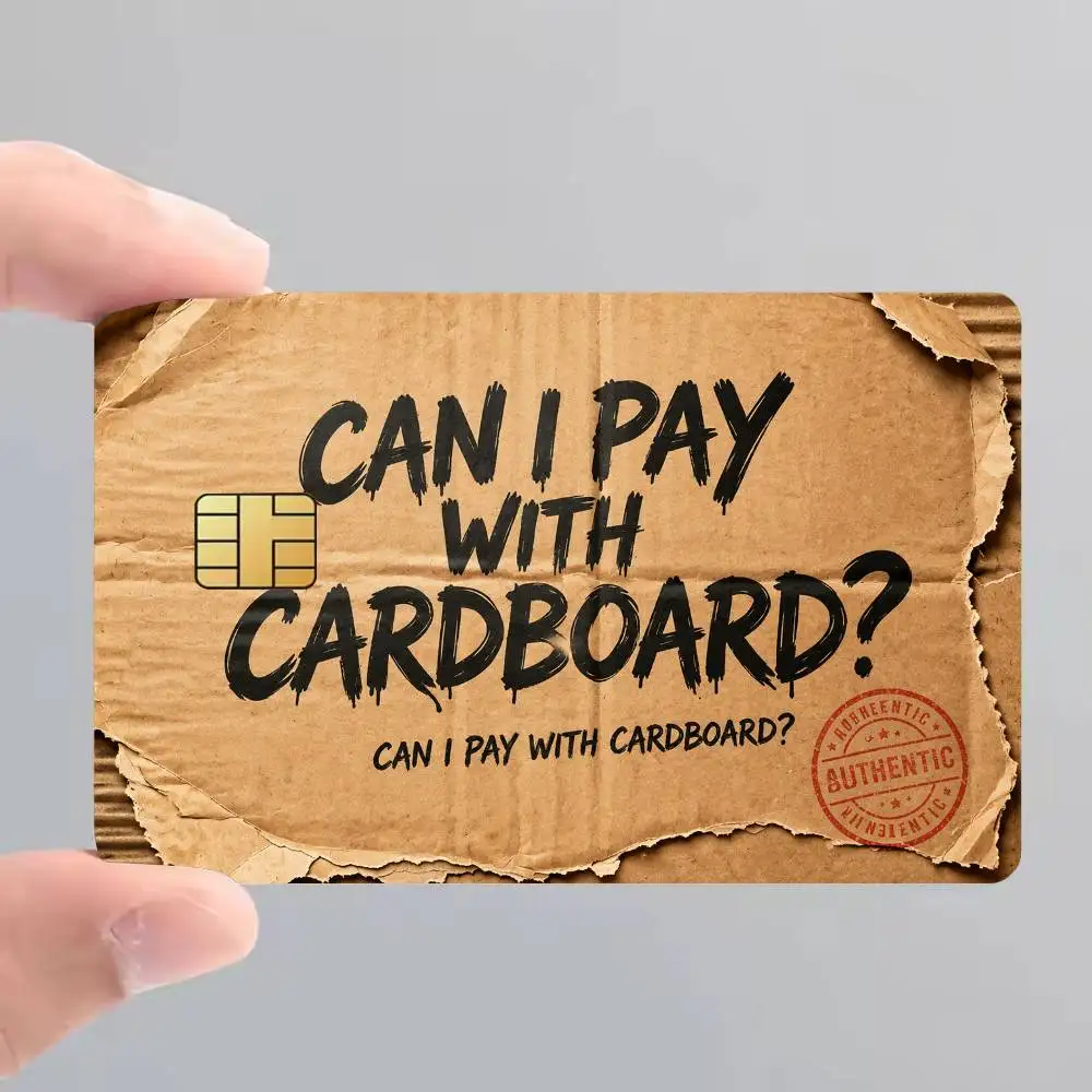 Can I Pay With Cardboard Credit Card Skin Stickers For Bank Card Bus Metro Card Sticker Waterproof
