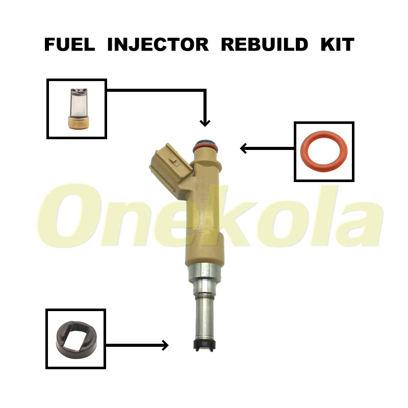 

Fuel Injector Service Repair Kit Filters Orings Seals Grommets for 23250-0T010 23250-0T020 For 2009-2015 Toyota Corolla Matrix