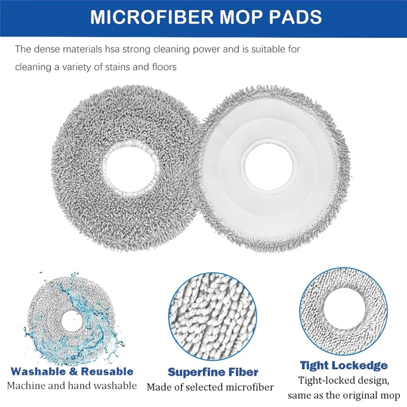 ABRW-42PCS For Dreame Mova E30 Ultra/Trouver E30 Ultra Robot Spare Part Accessories Main Side Brush Filter Mop Cloth Dust Bag