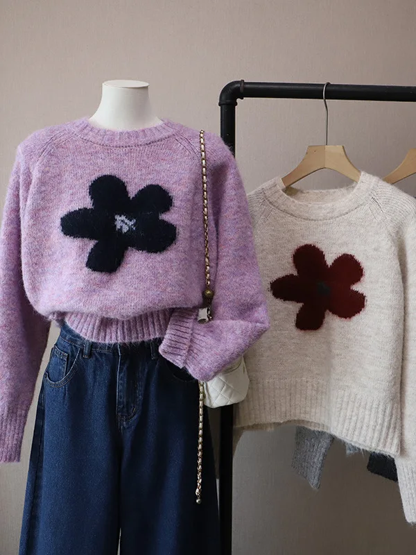 

Осень-зима вязаный мягкий уютный цветной свитер Blo Ne женский модный универсальный теплый свитер для молодежи