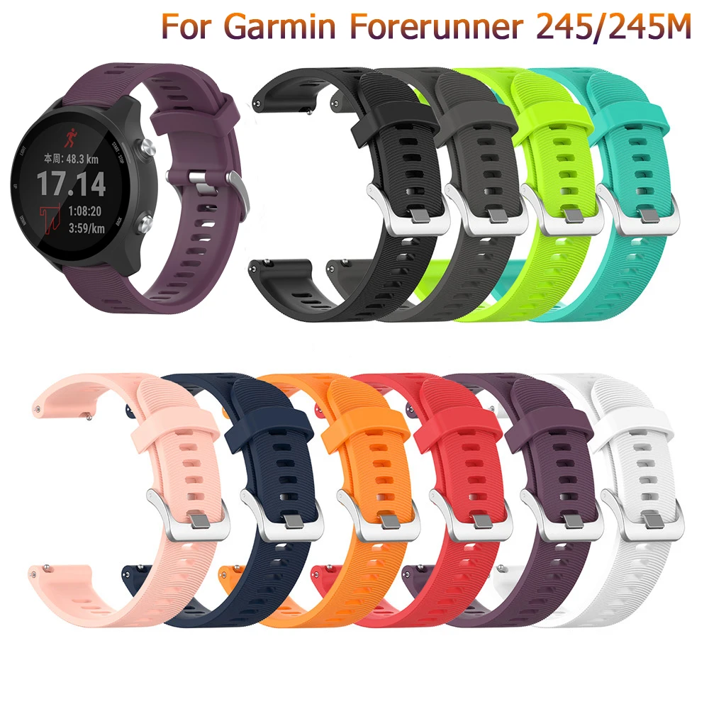 for-garmin-245-strap-official-button-silicone-watch-band-sports-strap-for-forerunner-245m-645-vivoactive-3-venu-venu-sq-bracelet