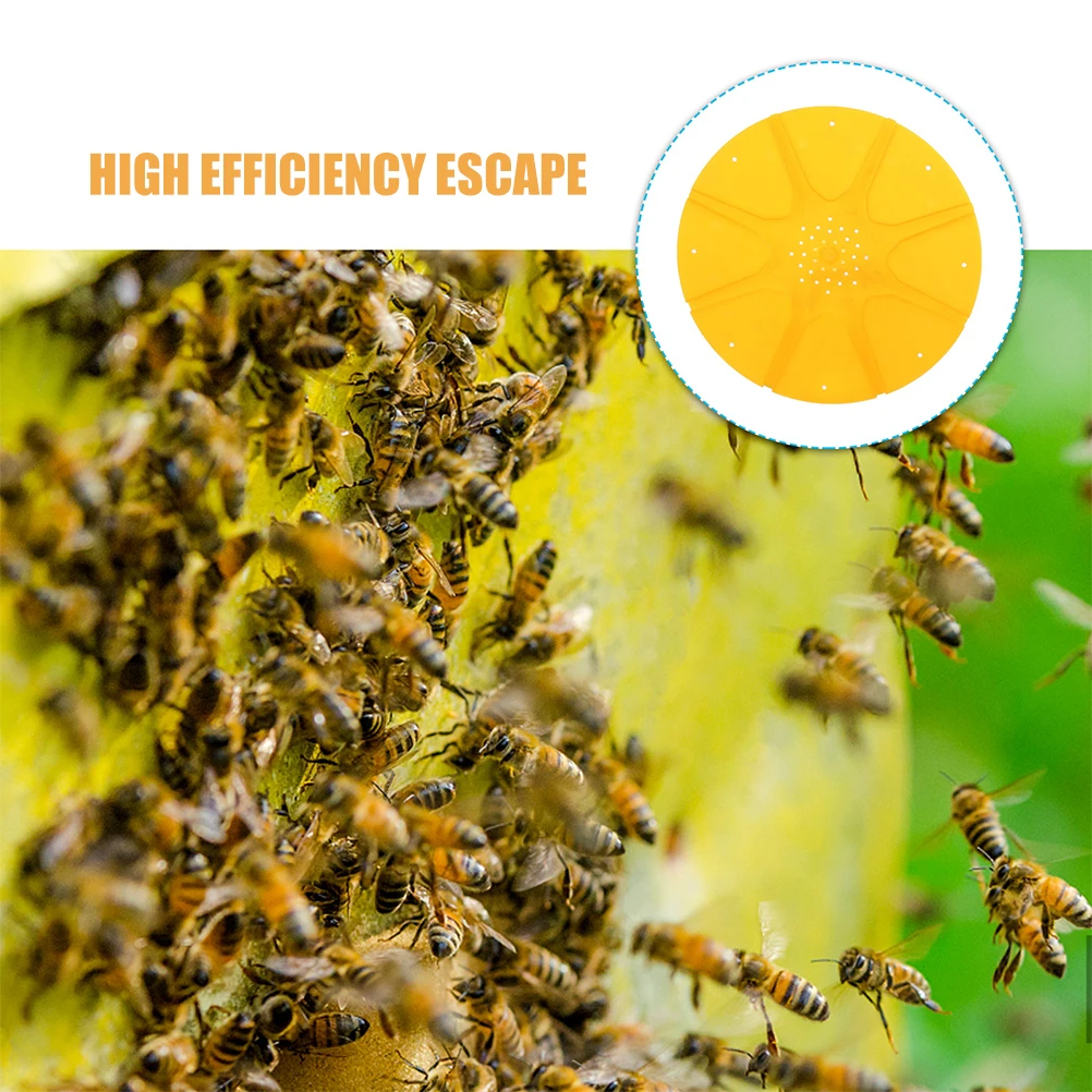 

2Pcs Plastic Beehive Escape Door Plate Beekeeping Tool Anti Running Device Round Hive Entrance Exit Cleaner Supplies