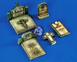 1:35 Scale Die-casting Resin Scene Model Resin Tombstone Combination Unpainted