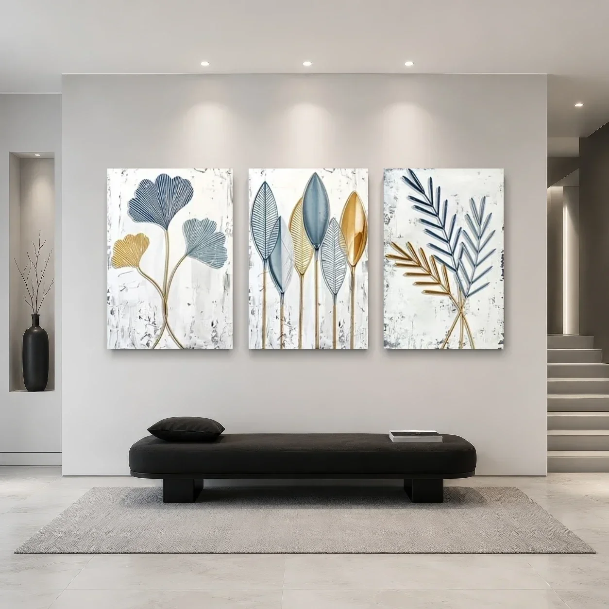 2D Flat, 3pcs 3pcs Minimalist Vintage Botanical Line Art Prints - Frameless Wall Decor Suitable for Living Room, Bedroom, Off